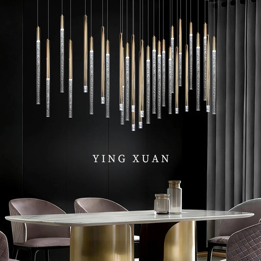 Modern Ceiling Chandeliers Kitchen Island Acrylic Pendant Light Chandelier Over the Dining Table Lighting Luxury Hanging Lamp