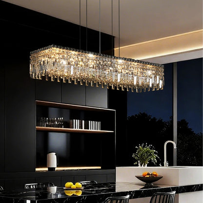 Pendant Lamp for Kitchen Over the Table Nordic Luxury Dining Room Crystal Chandelier Indoor Kitchen Island Crystal Hanging Lamp