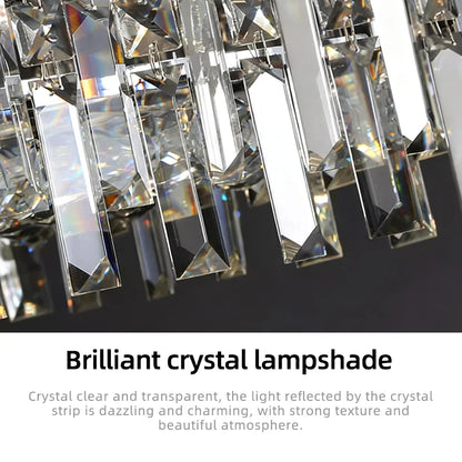 Pendant Lamp for Kitchen Over the Table Nordic Luxury Dining Room Crystal Chandelier Indoor Kitchen Island Crystal Hanging Lamp