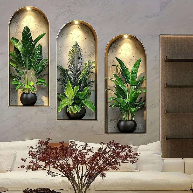 Watercolor Plant Wall Stickers Self