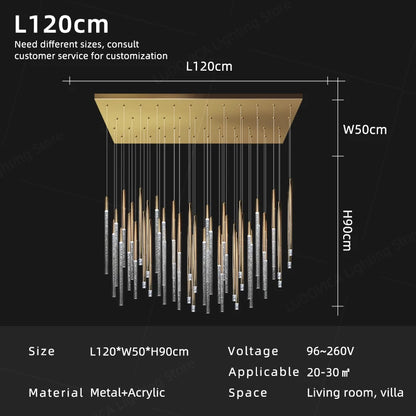 Modern Ceiling Chandeliers Kitchen Island Acrylic Pendant Light Chandelier Over the Dining Table Lighting Luxury Hanging Lamp
