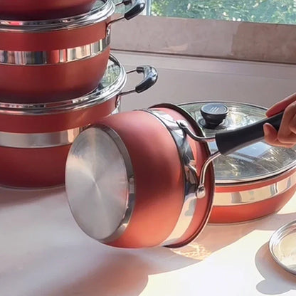 12pcs Stainless Steel Cookware Set