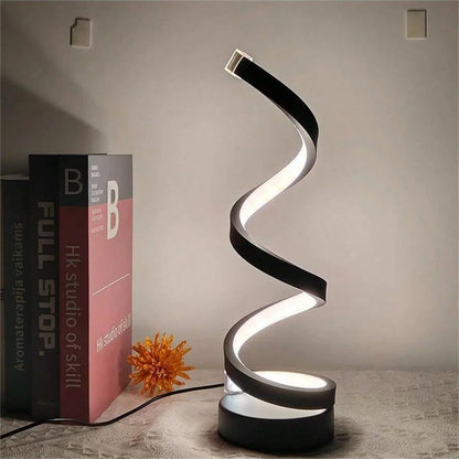 Modern Spiral Touch Bedside Lamp