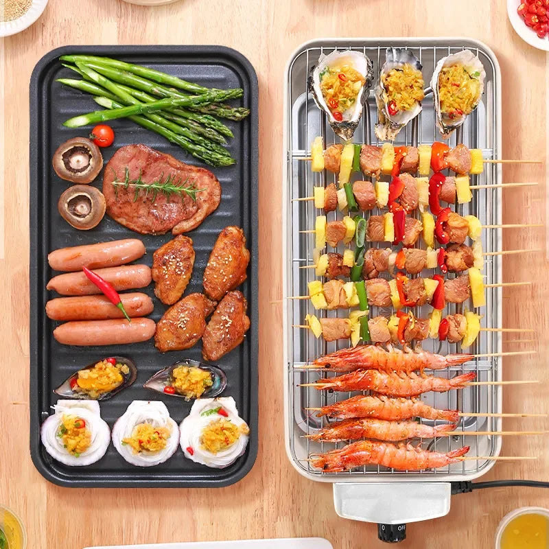 Electric barbecue stove, smoke-free barbecue grill, outdoor barbecue grill, multifunctional indoor electric grill
