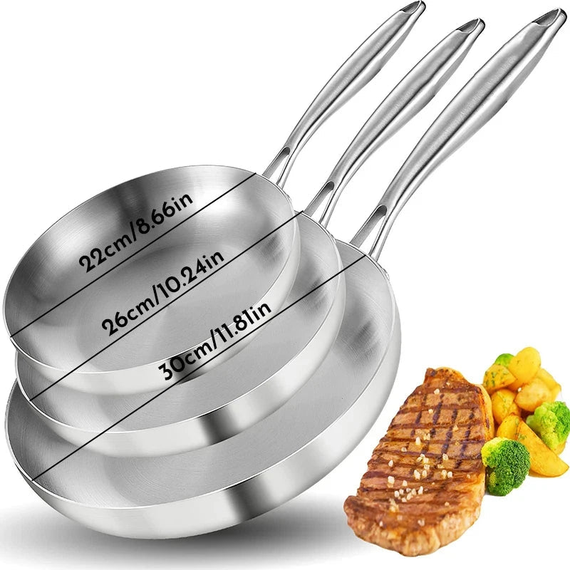 304 Stainless Steel Frying Pan Set