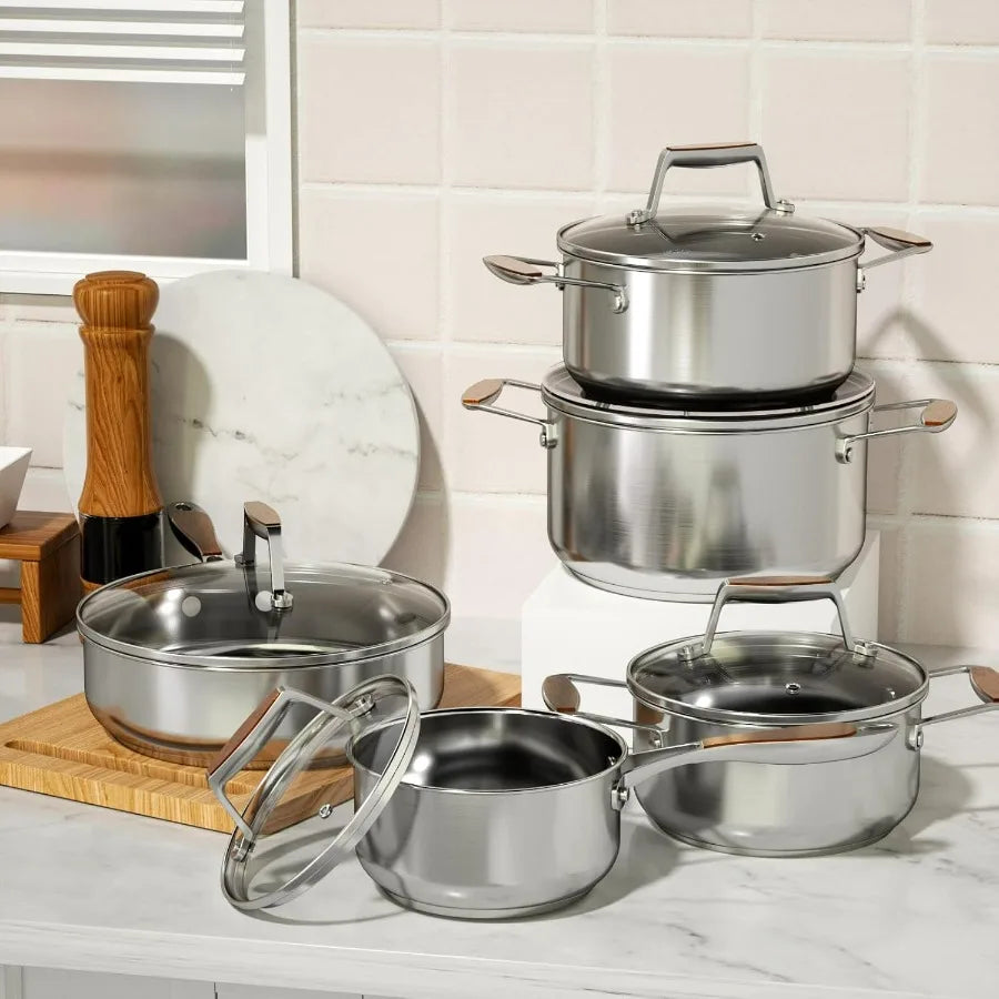 5-Ply Stainless Steel Cookware Set