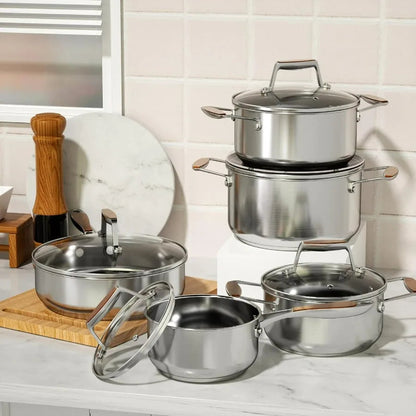 5-Ply Stainless Steel Cookware Set