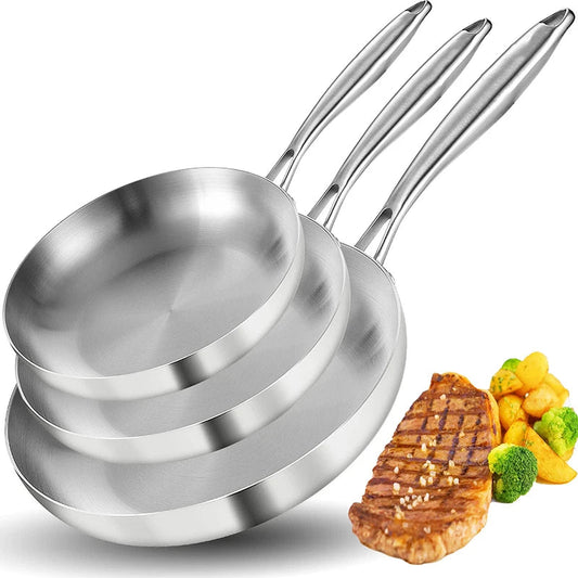 304 Stainless Steel Frying Pan Set