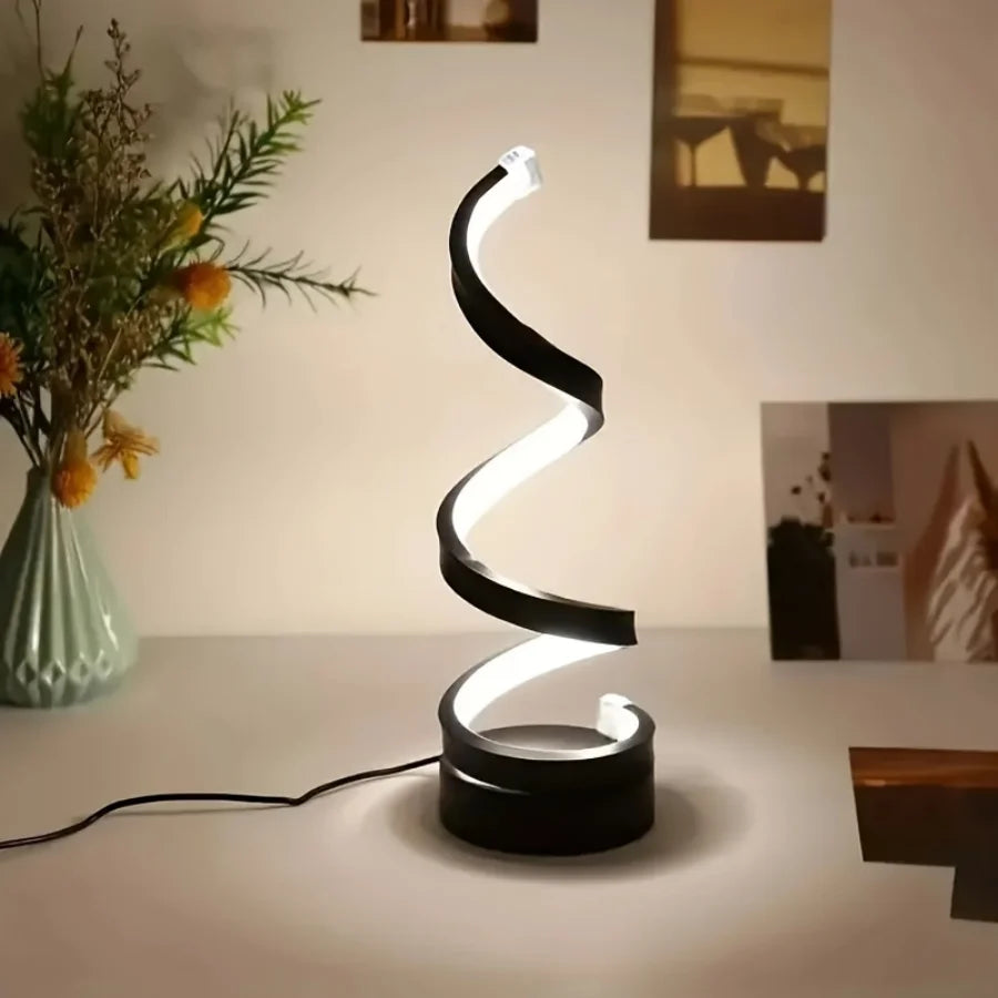 Modern Spiral Touch Bedside Lamp