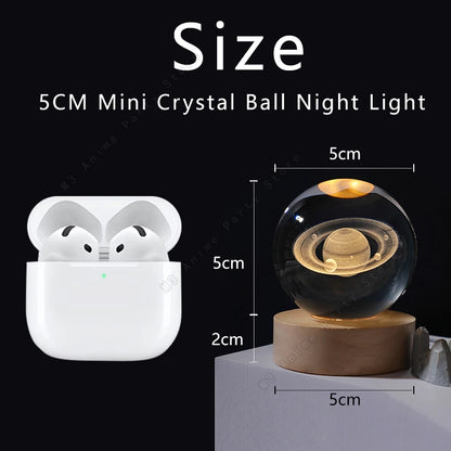 3D Crystal Ball Galaxy Lamp