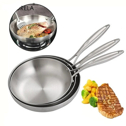 304 Stainless Steel Frying Pan Set
