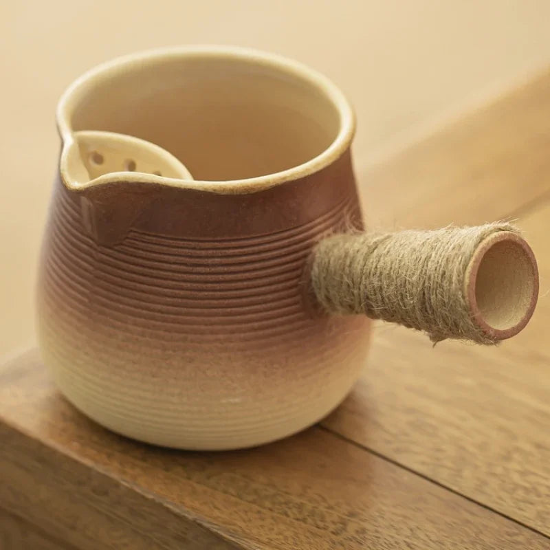 Ceramic Baked Milk Tea Pot Can Be Dry Boiled Boiled Tea Warm Milk Pot Teapot Tea Infuser