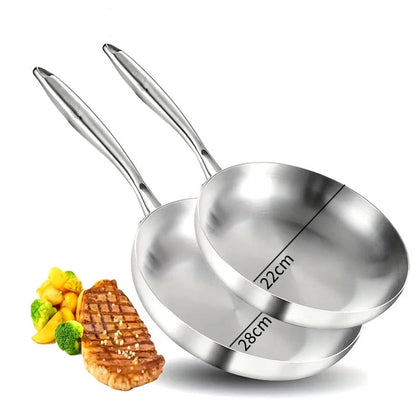 304 Stainless Steel Frying Pan Set