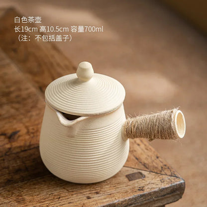 Ceramic Baked Milk Tea Pot Can Be Dry Boiled Boiled Tea Warm Milk Pot Teapot Tea Infuser