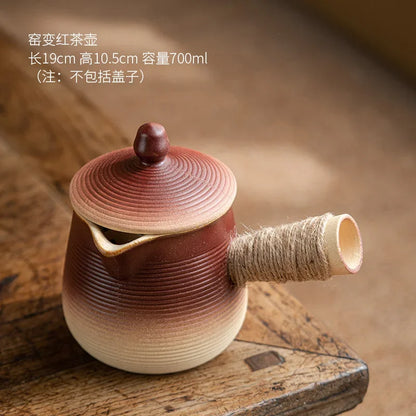 Ceramic Baked Milk Tea Pot Can Be Dry Boiled Boiled Tea Warm Milk Pot Teapot Tea Infuser