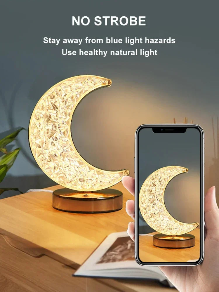 Crystal Touch Dimmable LED USB Bedside Light