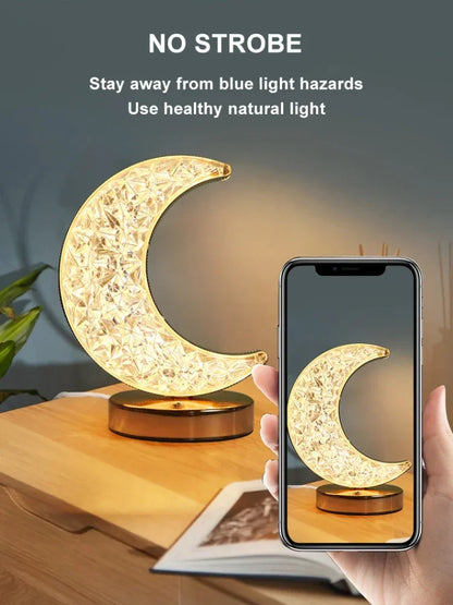 Crystal Touch Dimmable LED USB Bedside Light