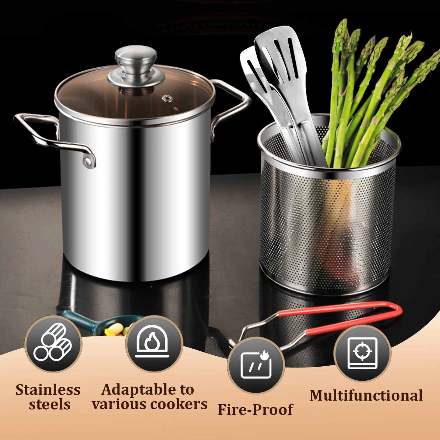 304 Stainless Steel Deep Fryer Pot