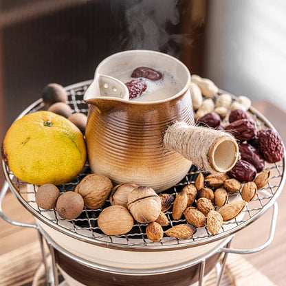 Ceramic Baked Milk Tea Pot Can Be Dry Boiled Boiled Tea Warm Milk Pot Teapot Tea Infuser