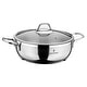 Sofram 18/10 Stainless Steel Low Casserole w/ Glass Lid