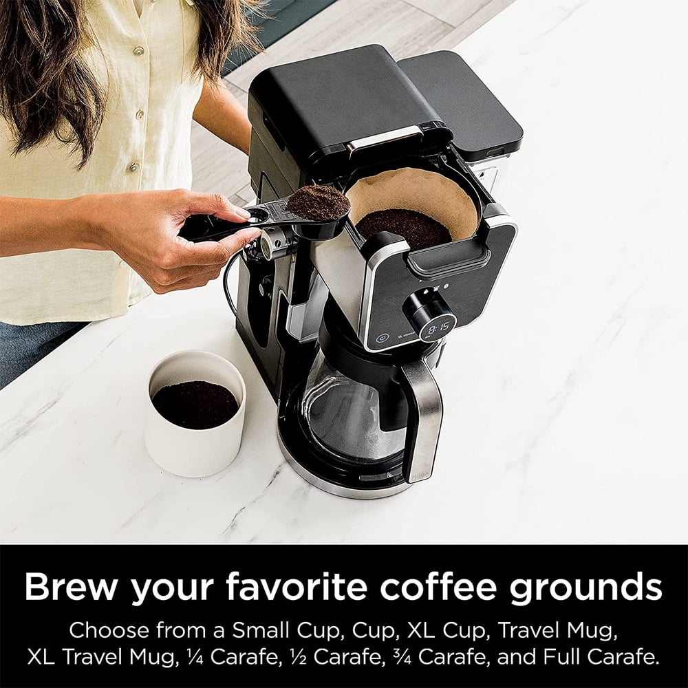 Restored Ninja CFP301 DualBrew Pro Specialty 12-Cup Drip Coffee Maker Bundle with 3 YR CPS Enhanced Protection Pack (Refurbished)