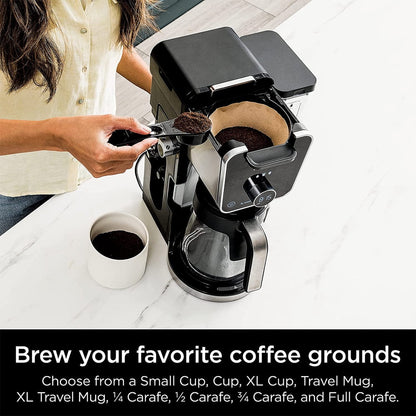 Restored Ninja CFP301 DualBrew Pro Specialty 12-Cup Drip Coffee Maker Bundle with 3 YR CPS Enhanced Protection Pack (Refurbished)