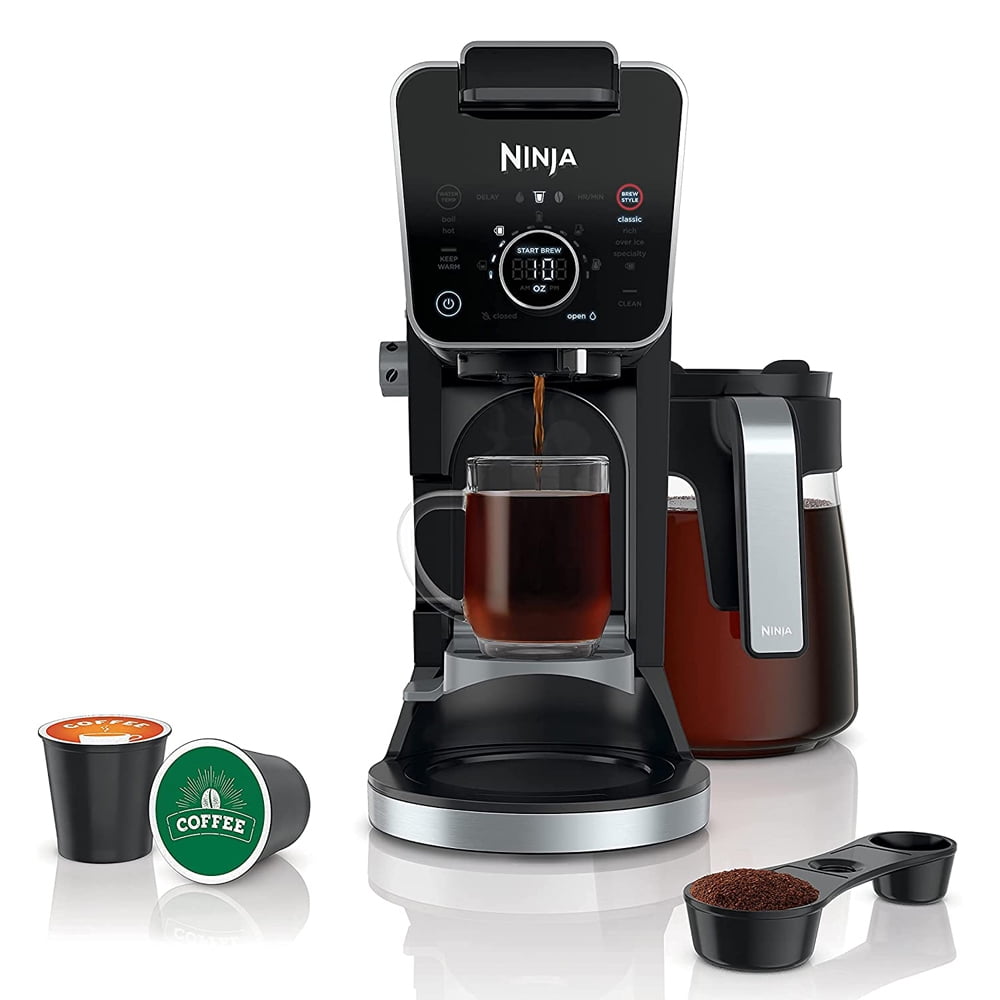 Restored Ninja CFP301 DualBrew Pro Specialty 12-Cup Drip Coffee Maker Bundle with 3 YR CPS Enhanced Protection Pack (Refurbished)