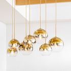 Sculptural 7-Light Globe Chandelier